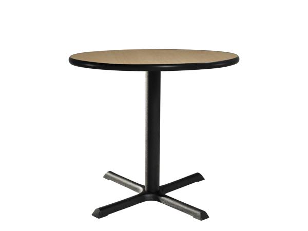 CECA-039 | 36" Round Cafe Table w/ Standard Black Base, Maple Top -- Trade Show Furniture Rental